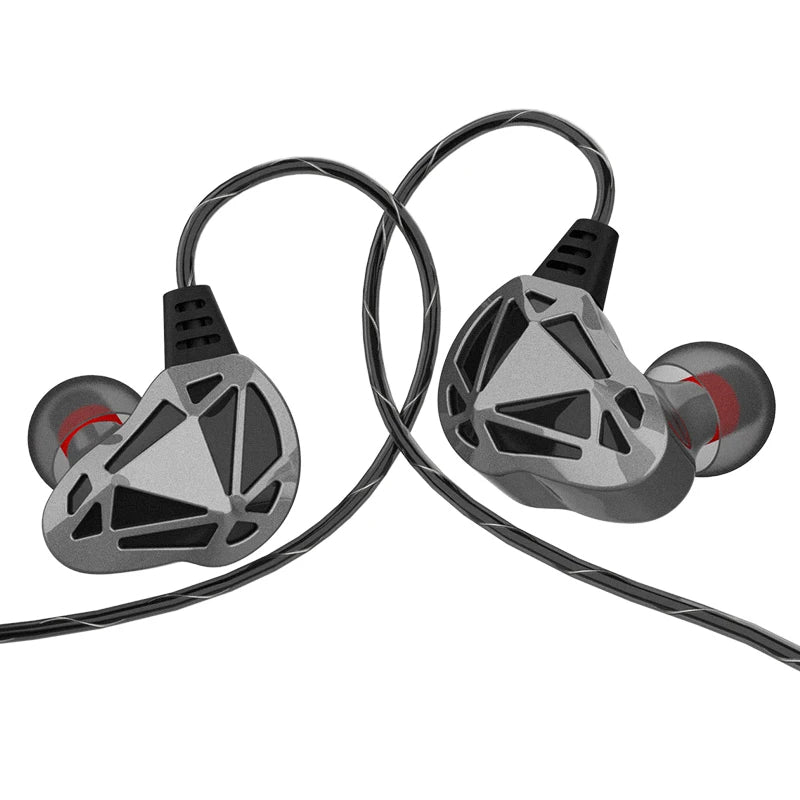 QKZ AK7 Copper Driver Wired IEM Earphones With MIC HiFi Bass Stereo Super Clear Gaming Headset