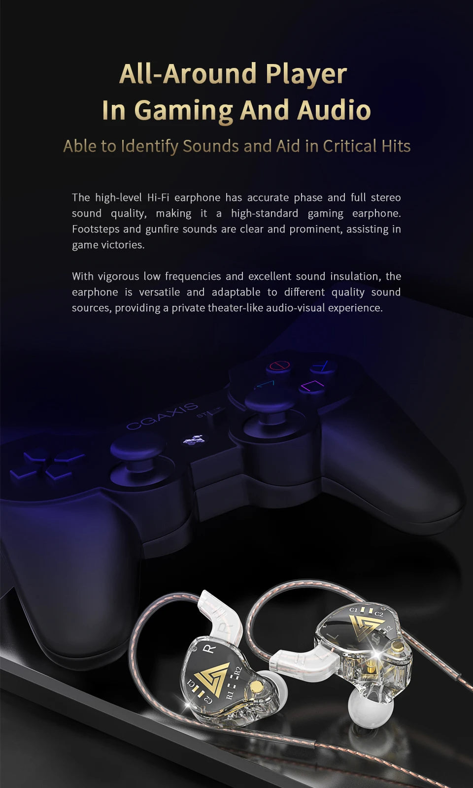 QKZ DMX HIFI Heavy Bass In-Ear Earphones With Mic IEM Level 3.5mm Headphone