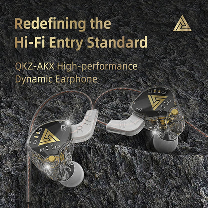 QKZ AKX HIFI Heavy Bass In-Ear Earphones With Mic IEM Level 3.5mm Headphone DMX