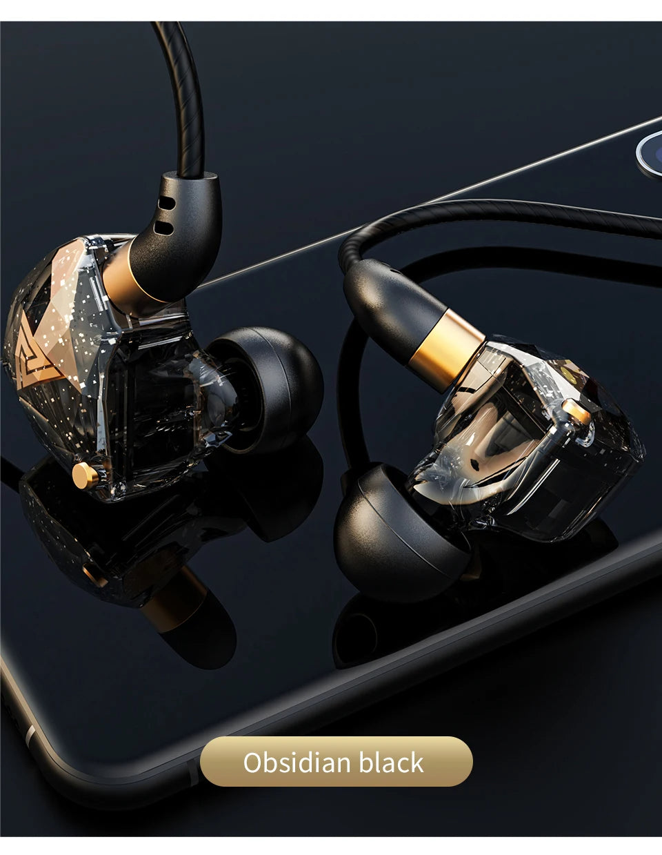 QKZ SK8 Wired Headset HIFI Dynamic Stereo Heavy Bass 3.5MM AUX In Ear Monitor Earphone Game Sport Music Headphones With MIC
