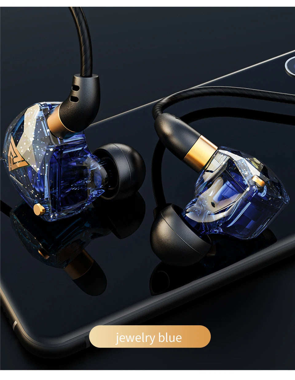 QKZ SK8 Wired Headset HIFI Dynamic Stereo Heavy Bass 3.5MM AUX In Ear Monitor Earphone Game Sport Music Headphones With MIC