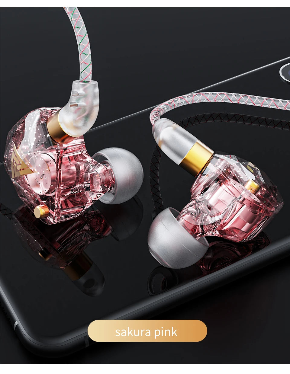 QKZ SK8 Wired Headset HIFI Dynamic Stereo Heavy Bass 3.5MM AUX In Ear Monitor Earphone Game Sport Music Headphones With MIC