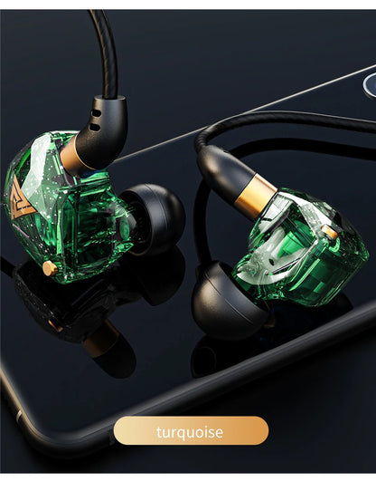 QKZ SK8 Wired Headset HIFI Dynamic Stereo Heavy Bass 3.5MM AUX In Ear Monitor Earphone Game Sport Music Headphones With MIC