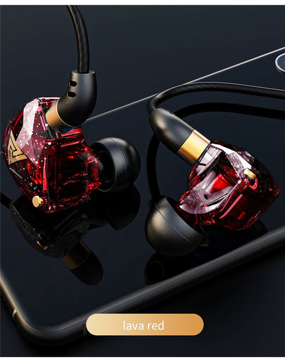QKZ SK8 Wired Headset HIFI Dynamic Stereo Heavy Bass 3.5MM AUX In Ear Monitor Earphone Game Sport Music Headphones With MIC
