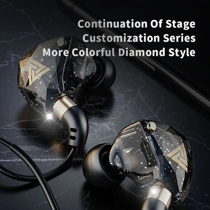 QKZ SK8 Wired Headset HIFI Dynamic Stereo Heavy Bass 3.5MM AUX In Ear Monitor Earphone Game Sport Music Headphones With MIC