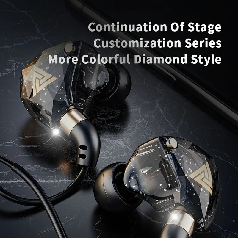 QKZ SK8 Wired Headset HIFI Dynamic Stereo Heavy Bass 3.5MM AUX In Ear Monitor Earphone Game Sport Music Headphones With MIC