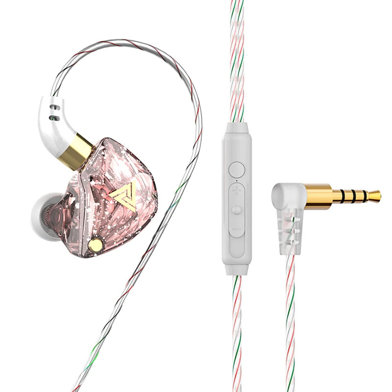 QKZ SK8 Wired Headset HIFI Dynamic Stereo Heavy Bass 3.5MM AUX In Ear Monitor Earphone Game Sport Music Headphones With MIC