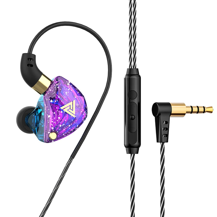 QKZ SK8 Wired Headset HIFI Dynamic Stereo Heavy Bass 3.5MM AUX In Ear Monitor Earphone Game Sport Music Headphones With MIC
