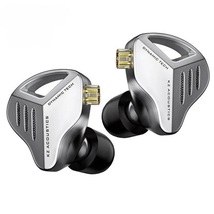 ZVX Silver Dynamic HIFI Bass Earbuds In-Ear Monitor Headphones NO-MIC Earphones