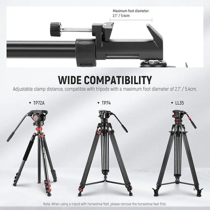 Heavy Duty Professional Universal Camera Tripod Dolly with 3-inch Rubber Wheels