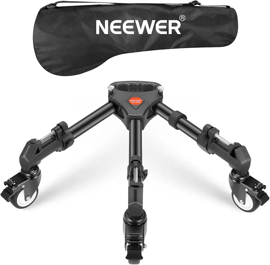 Heavy Duty Professional Universal Camera Tripod Dolly with 3-inch Rubber Wheels