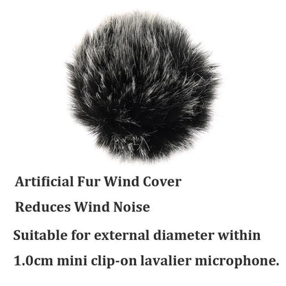 Hridz Mini Size Furry Windscreen for Microphone Universal Lapel Mic