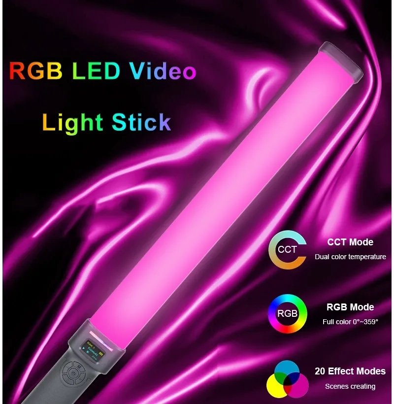 HRIDZ W270RGB Handheld RGB stick light 50CM 2500K-9000K Stick with charger