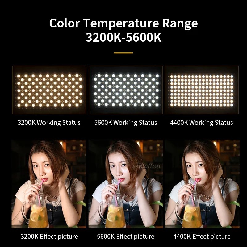Hridz U-Series Bi-Color 2500K-8500k Dimmable Video Light LED for Photo Studio