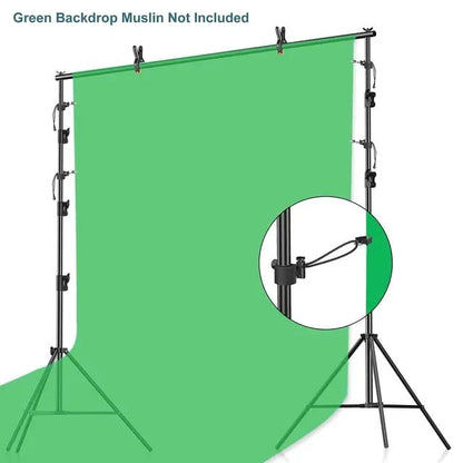 Backdrop Stand Kit 2x3m Adjustable Photography Green Screen Stand Accessories