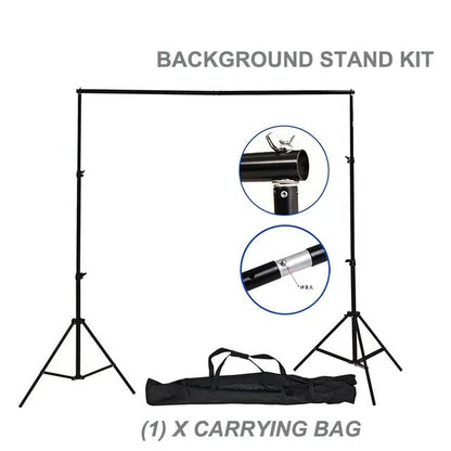 Backdrop Stand Kit 2x3m Adjustable Photography Green Screen Stand Accessories