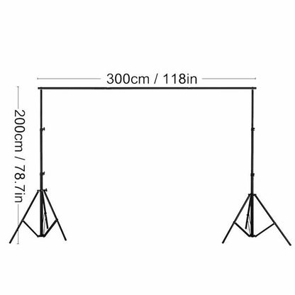 Backdrop Stand Kit 2x3m Adjustable Photography Green Screen Stand Accessories