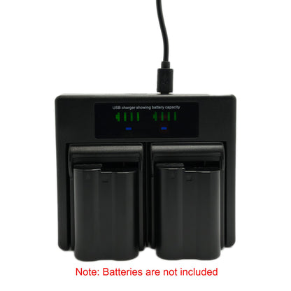 Hridz EN-EL15 Dual Battery Charger for Nikon Z8 Z7 Z6 D780 D500 D600 D750 D810 D850 Z5