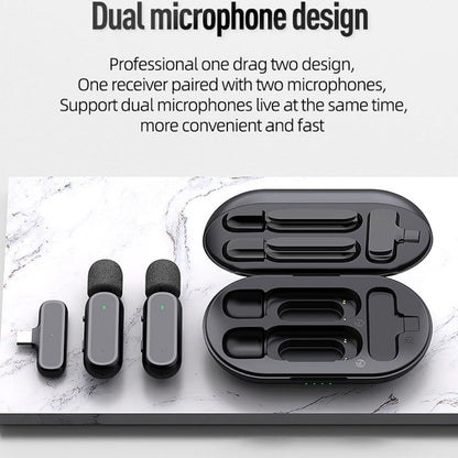 HRIDZ Wireless Lavalier Microphone Lightning Port Mic For Apple iPhone ipad Vlog Live Stream