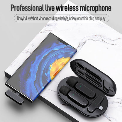 HRIDZ Wireless Lavalier Microphone Mic For Apple iPhone ipad Vlog Live Stream