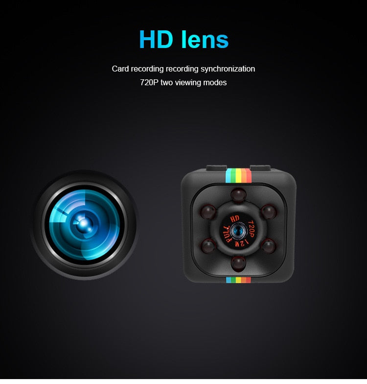 SQ11 Mini Cube Action Camera - Full HD 1080P DVR Aerial Camera Matte Night Vision