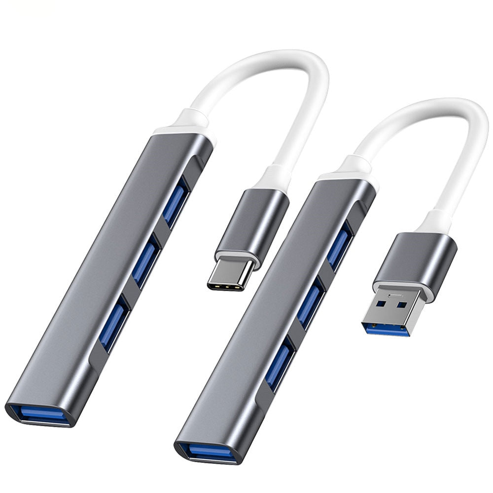 USB C HUB 3.0 Type C 3.1 4 Port Multi Splitter Adapter OTG For PC Computer Accessories