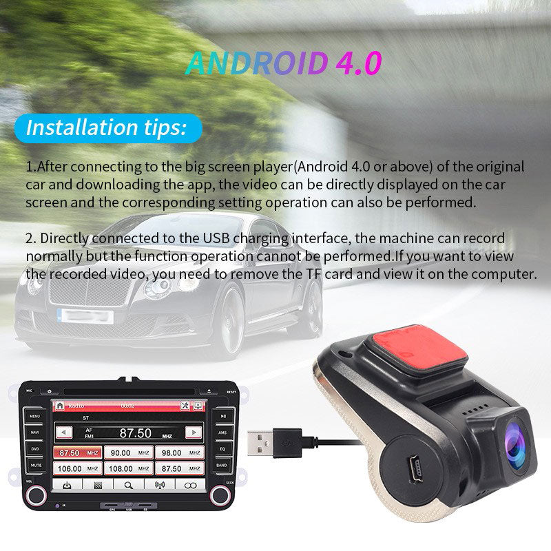 Car Dash Camera with 32GB Memory card USB Pro 1080P Night Vision Dashcam