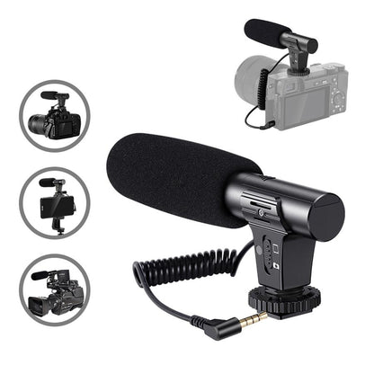 HRIDZ KTG-1 Video Recording Microphone with Spring Cable Plug and Play Mic