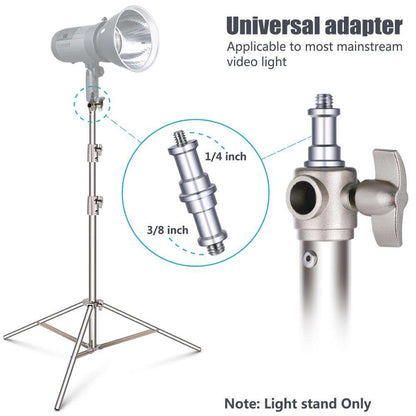 Up to 3Pcs 260cm Heavy Duty Stainless Steel Light Stand for Photo and Video