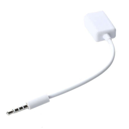 Male Cable Plug AUX Jack 3.5mm Audio to USB 2.0 Female Converter Cord Play MP3