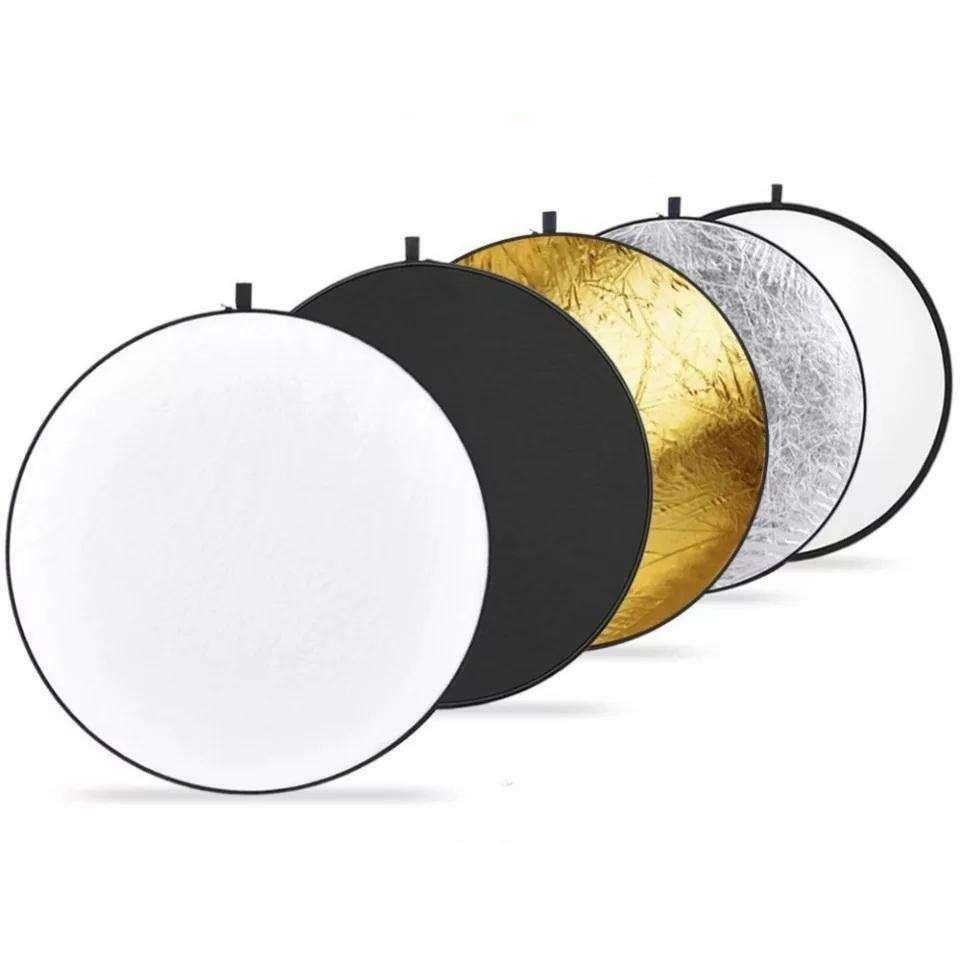 Hridz 5 in 1 Multi-Disc Collapsible Reflector-Silver Gold White Black