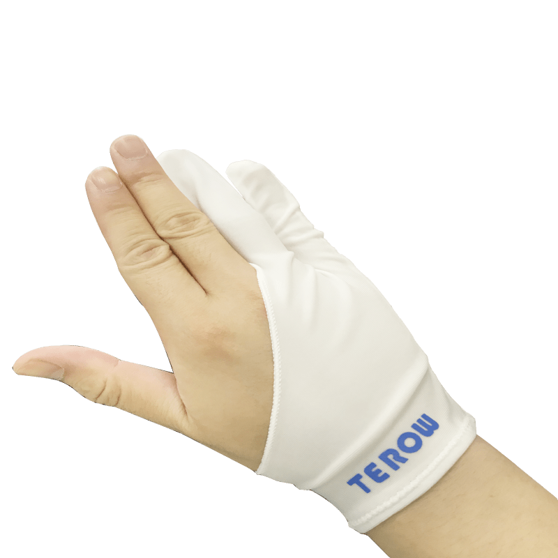 Terow Artist Glove for Drawing Tablet 2 finger Anti-Fouling Both for Right And Left Hand