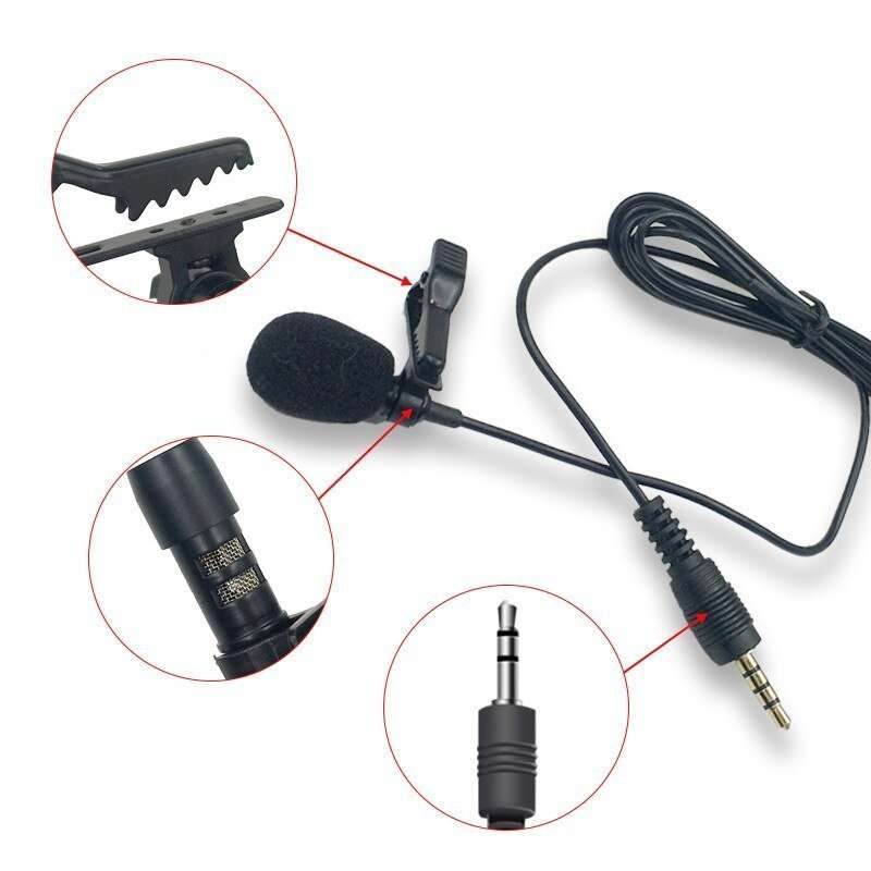 Hridz 3.5mm Clip-on Lapel Lavalier Microphone for Mobile Phone