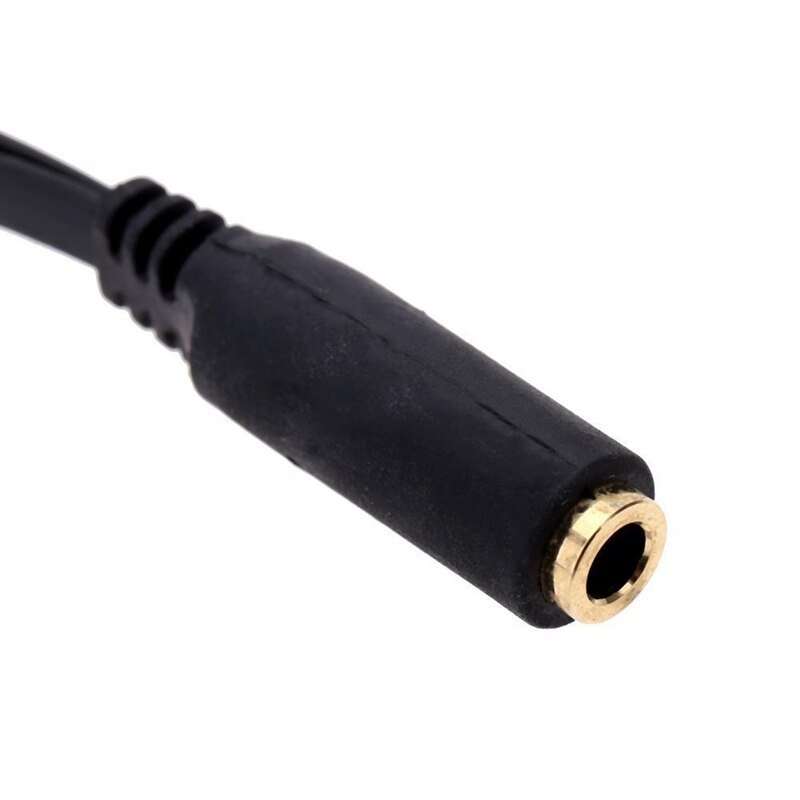 HOT Black 3.5mm Jack Y Splitter 2 Male to 1 Female Headphone Adapter cable