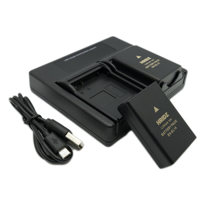 Hridz EN-EL14 Battery & Charger Set replacement for Nikon EN-EL14 Battery