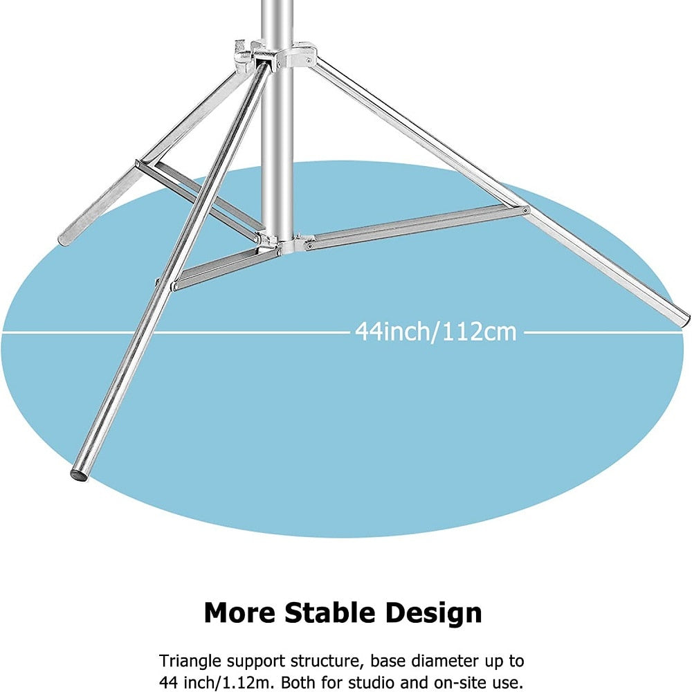 HRIDZ 280cm Heavy Duty Stainless Steel Light Stand for Photography Softbox