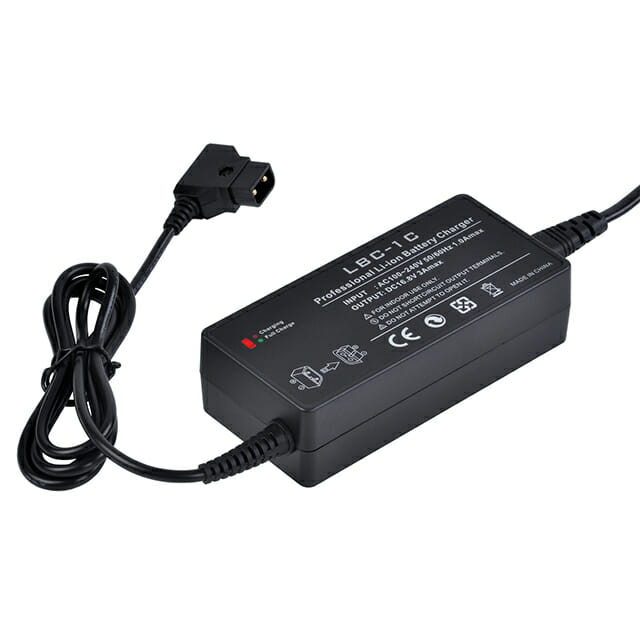 HRIDZ LBC-1C 16.8V 3A V-Mount D-Tap V Lock Battery Charger with Power Cable