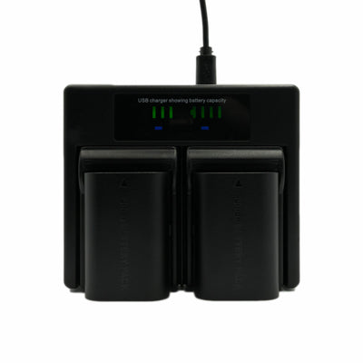 HRIDZ LP-E6 LP-E6NH Dual Battery Charger Ultra Fast For Canon EOS R7 5D 6D 7D 80D 70D 60D LP-E6 60Da batteries