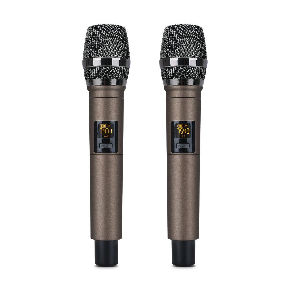 HRIDZ EMC-G04 Audio Mixer with UHF Wireless Microphone for DJ Karaoke PC Record