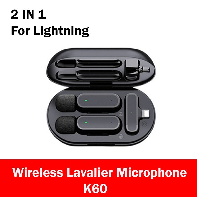 HRIDZ Wireless Lavalier Microphone Lightning Port Mic For Apple iPhone ipad Vlog Live Stream