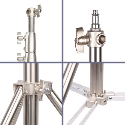 Hridz 280cm Stainless Steel Stand Heavy Duty for Light Softbox Strobe Umbrella Construction
