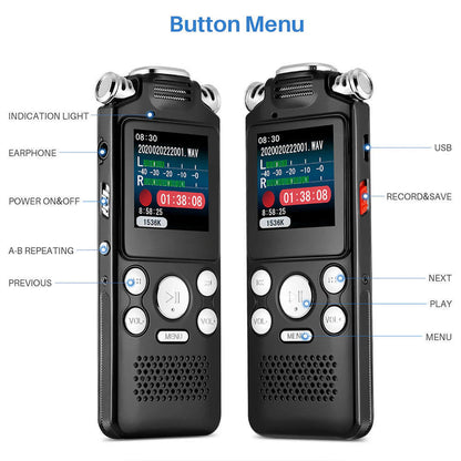 Hridz Digital Voice Recorder 32GB Professional Voice Activated