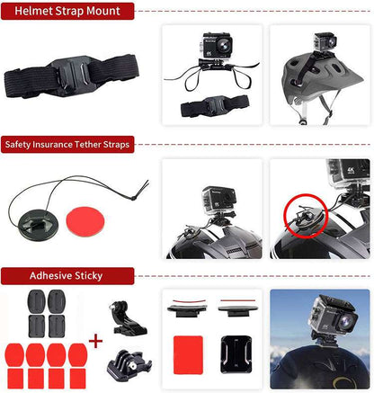 Hridz 58-in-1 Action Camera Accessories Kit for Insta360 GoPro Hero 10 9 8 7 6 5 4 3+ Max