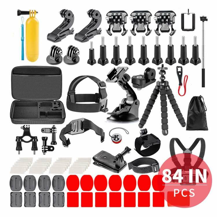 Hridz 84-in-1 Action Camera Accessories Kit for GoPro 10 9 8 7 6 5 4 3+ Max