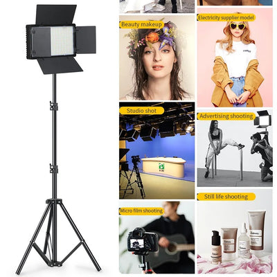 Hridz Bi-colour Video Light – Dimmable Bi-Color 2500K-8500K Panel, Remote-Controlled, for Photography, YouTube, Vlogging, and Video Recording with AU Plug Power Adapter