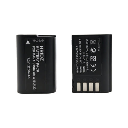 Hridz BLK22 Battery & Dual Charger Set for Panasonic Lumix DC-S5, GH6, GH5, and GH5S