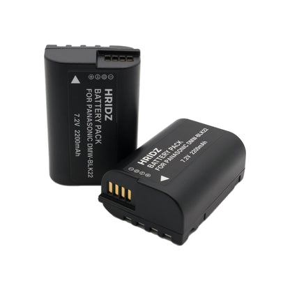 Hridz BLK22 Battery & Dual Charger Set for Panasonic Lumix DC-S5, GH6, GH5, and GH5S