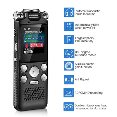 Hridz Digital Voice Recorder Professional Voice Activated