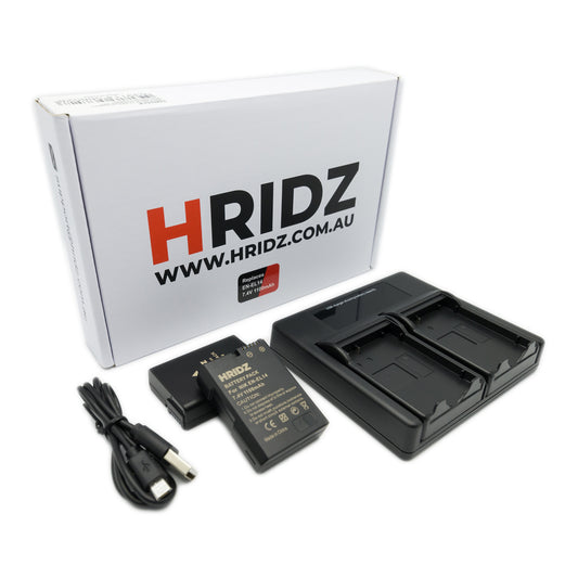 Hridz EN-EL14 Battery & Charger Set replacement for Nikon EN-EL14 Battery
