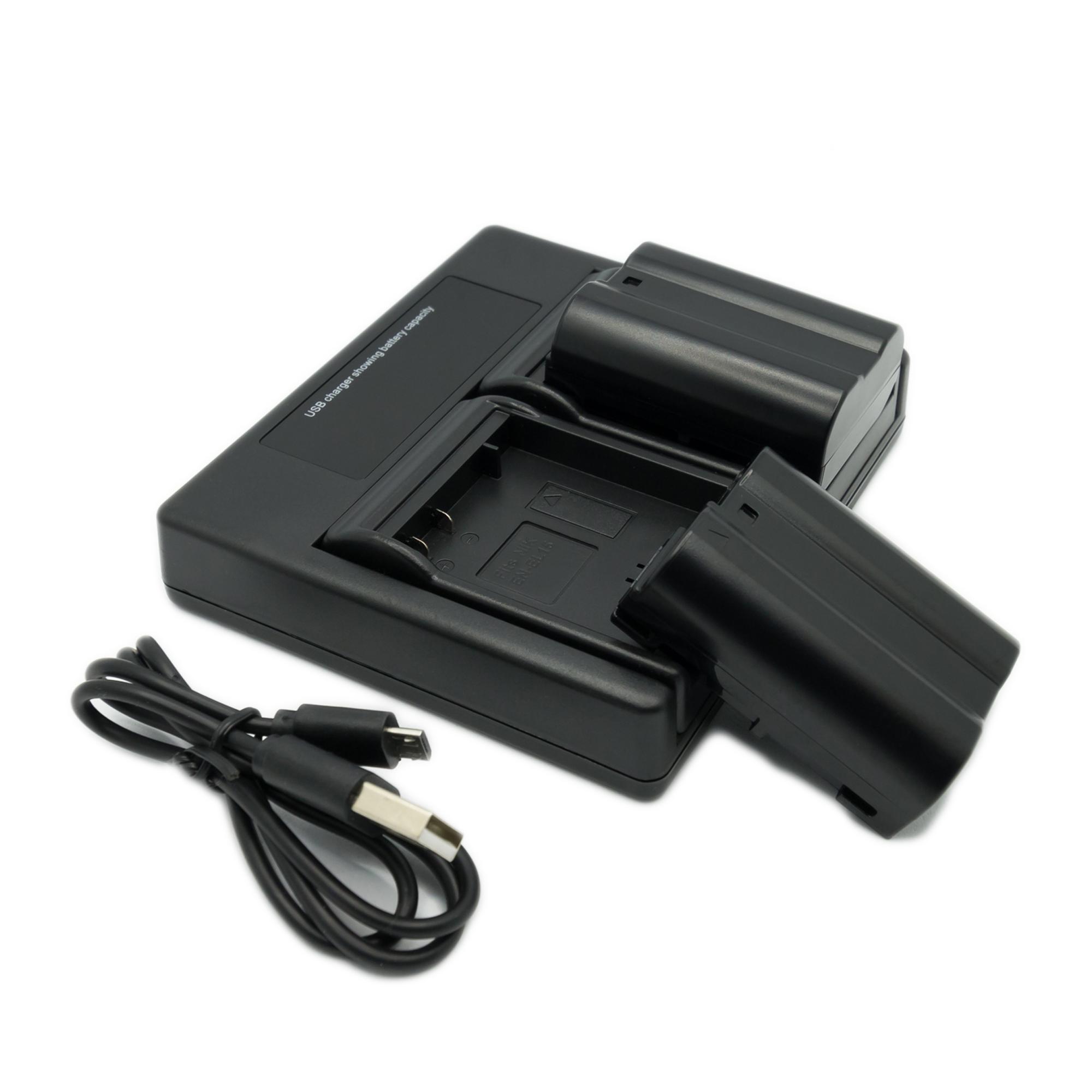 Hridz EN-EL15 2*Batteries & Dual Charger for Nikon Z8 Z6 Z7 D780 D500 D600 D750 D800 D850 Z5 Battery